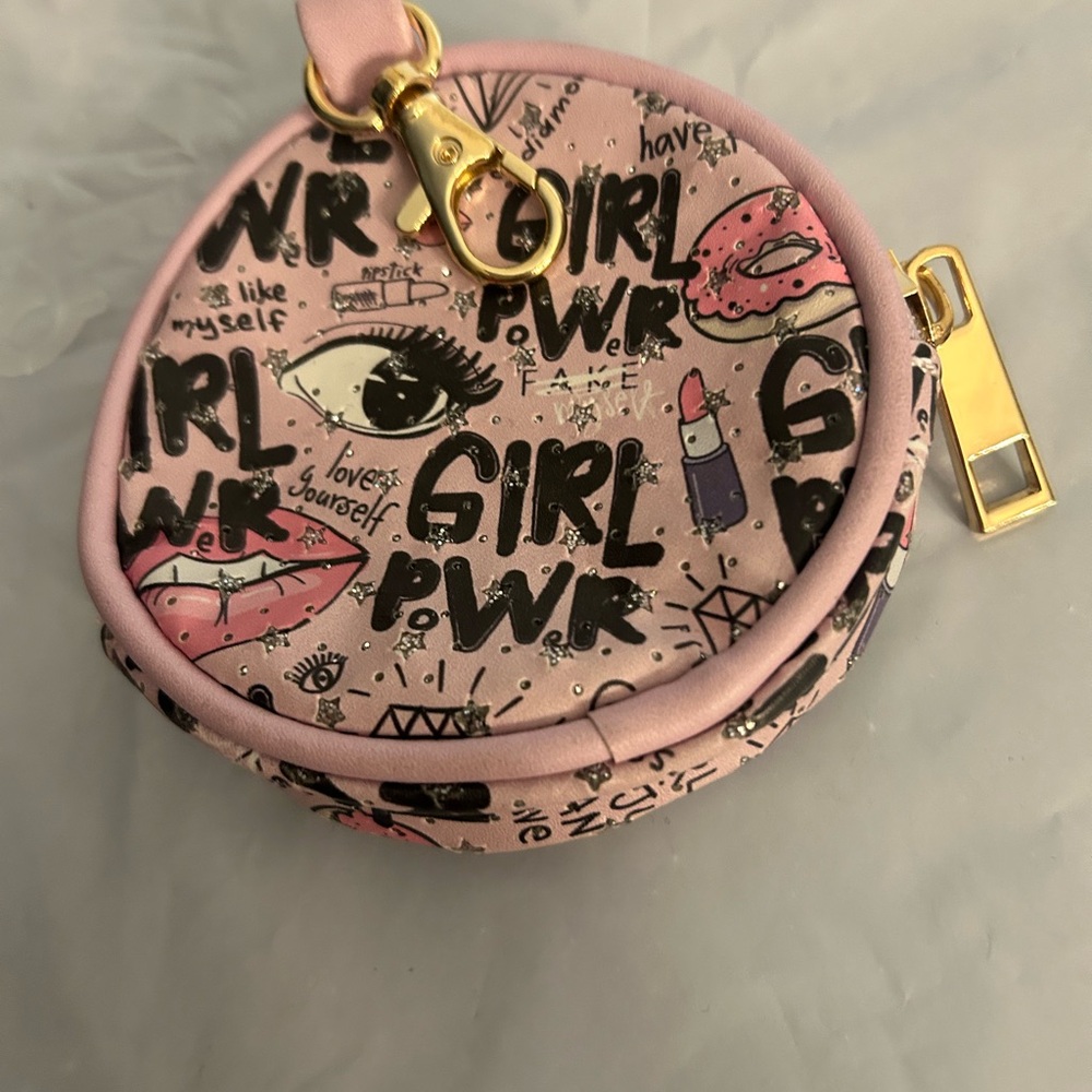 Pink Graphic Women's Keychain Bag